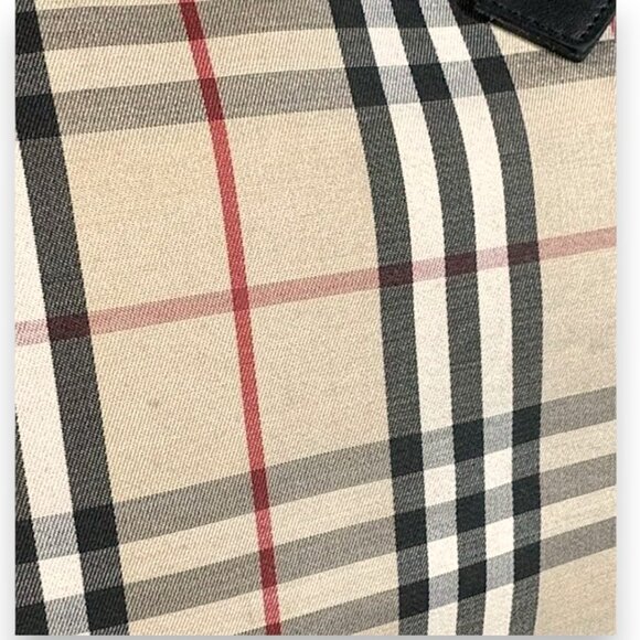 Burberry Vintage Blue Label Nova Check Boston Handbag Satchel with COA - Picture 12 of 16